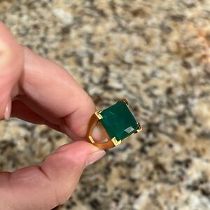 Dean David Green Onyx Plaza Ring, Size 7